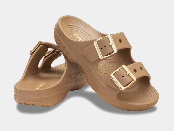Saturday Metallic Buckle Womens Sandals (Sepia)