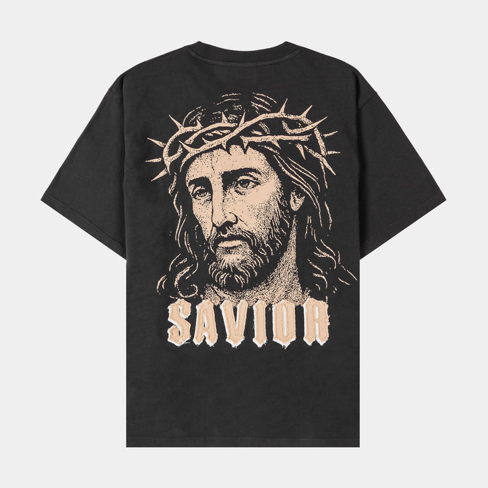 Savior Mens Short Sleeve Shirt (Grey/Beige)