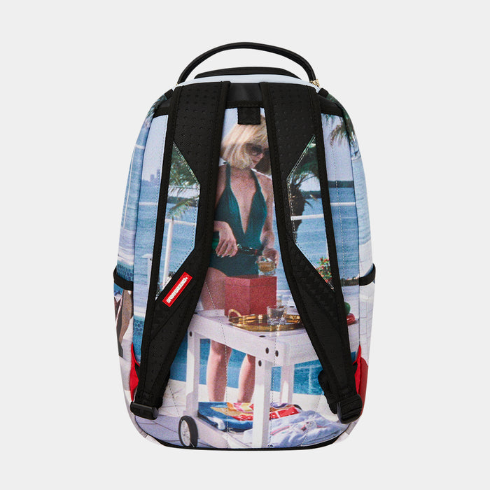 Scarface Tony Montana Chillin Mens Backpack (Blue/Multi Color)
