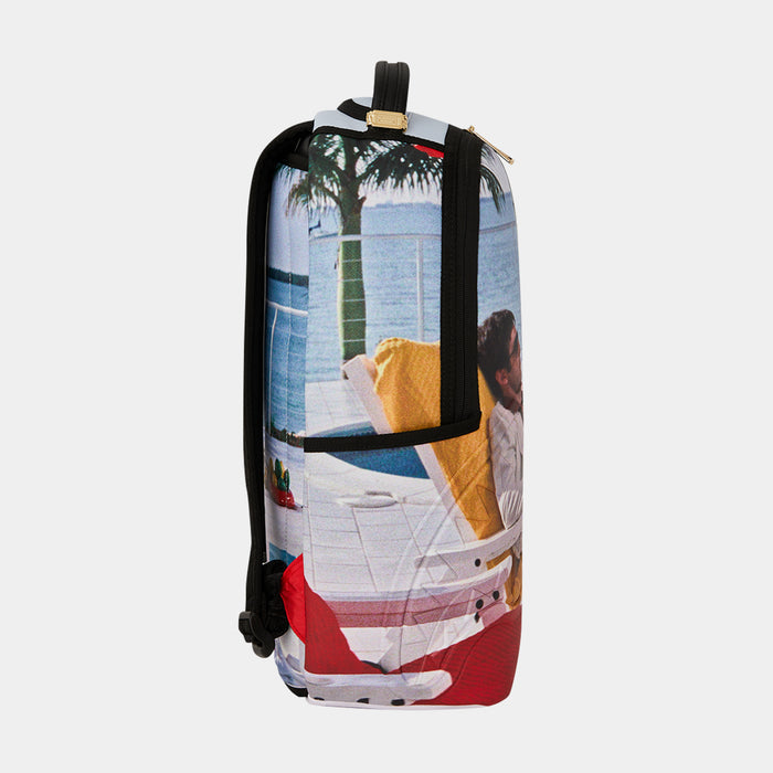 Scarface Tony Montana Chillin Mens Backpack (Blue/Multi Color)