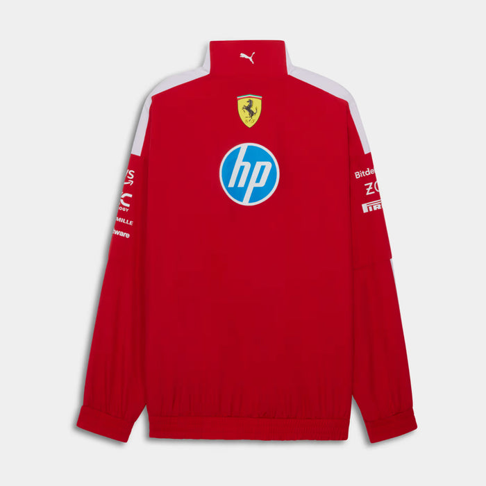 Scuderia Ferrari 2025 Drivers T7 Oversized Mens Jacket (Dark Cherry)