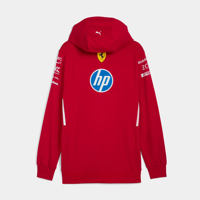 Scuderia Ferrari 2025 Team Pullover Mens Hoodie (Dark Cherry)