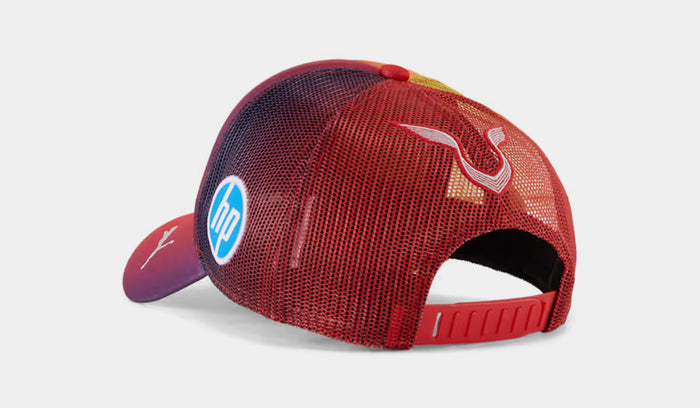 Scuderia Ferrari Lewis Hamilton Replica Special Edition Trucker Mens Hat (Rosso Corsa/Gradient)