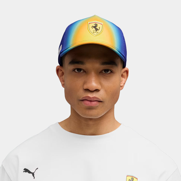Scuderia Ferrari Miami Trucker Snapback Mens Hat (Speed Yellow)