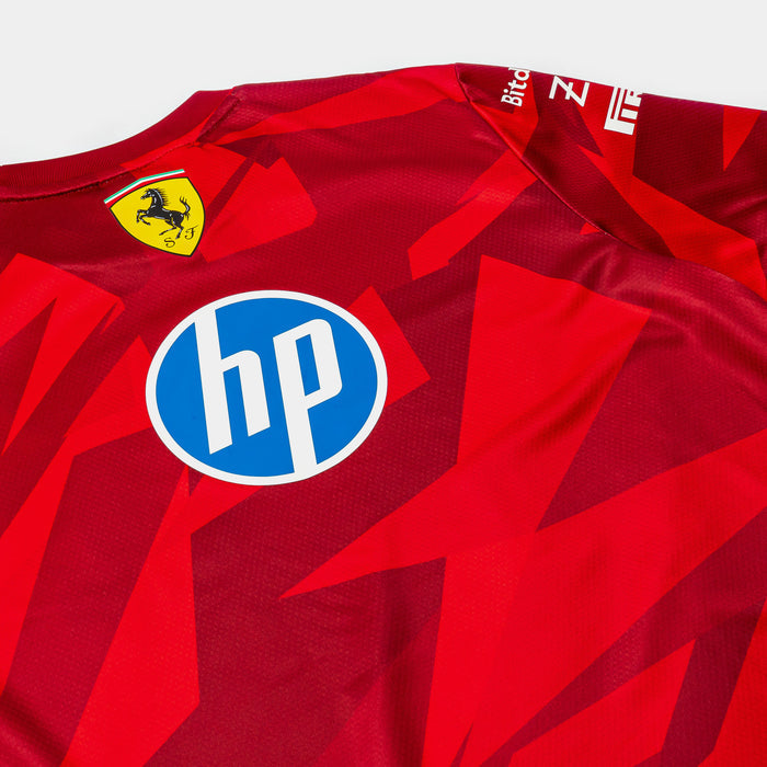 Scuderia Ferrari Team Vegas Mens Short Sleeve Shirt (Red/Dark Red)