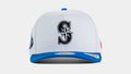 Seattle Mariners 950AF Curve Snapback Mens Hat (White/Blue)