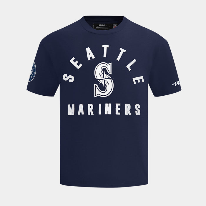 Seattle Mariners All Pro Mens Short Sleeve Shirt (Navy/White)