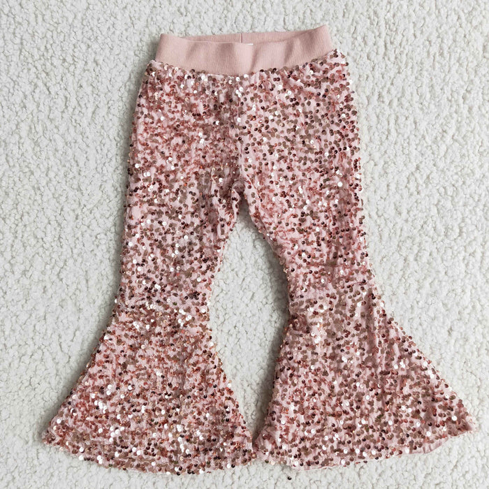 Sequined bell bottom pants      E2-28