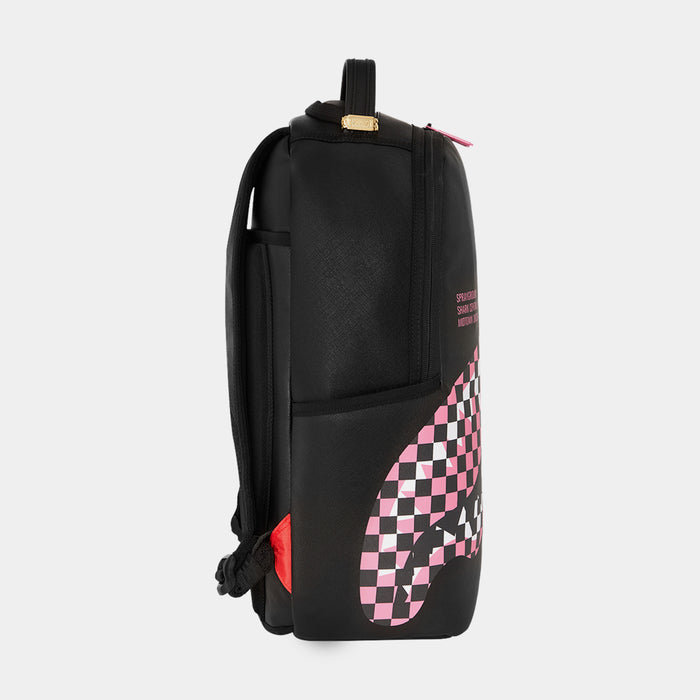 Shark Central Check Sorbet Mens Backpack (Black/Pink)