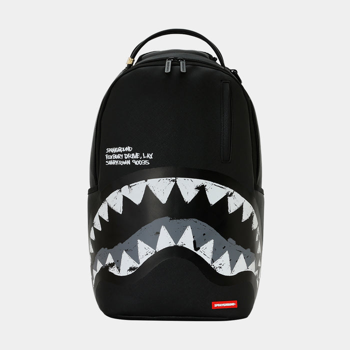 Shark Central Scribble Dibble Mens Backpack (Grey/Black)