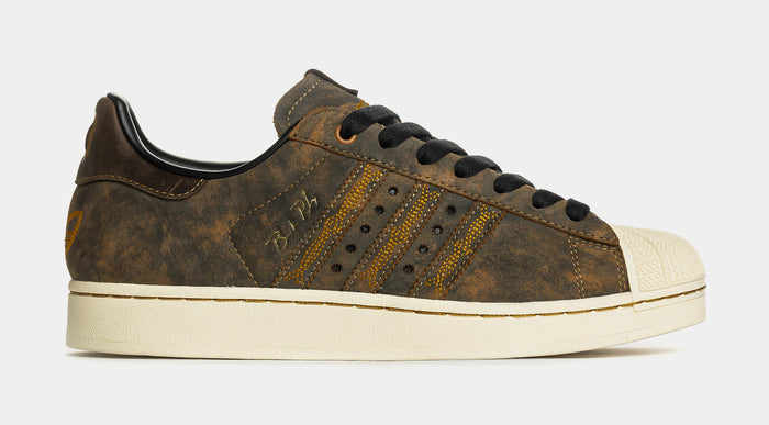 Shoe Palace Exclusive Brock Purdy Adidas Superstar II Mens Lifestyle Shoes (Brown/White)