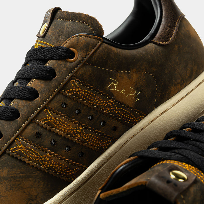 Shoe Palace Exclusive Brock Purdy Adidas Superstar II Mens Lifestyle Shoes (Brown/White)