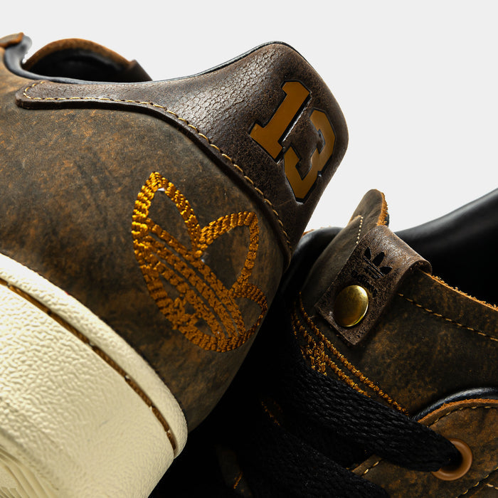 Shoe Palace Exclusive Brock Purdy Adidas Superstar II Mens Lifestyle Shoes (Brown/White)