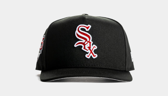 Shoe Palace Exclusive Chicago White Sox Black Red 9Fifty AF Snapback Mens Hat (Black/Red)