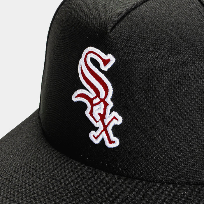 Shoe Palace Exclusive Chicago White Sox Black Red 9Fifty AF Snapback Mens Hat (Black/Red)