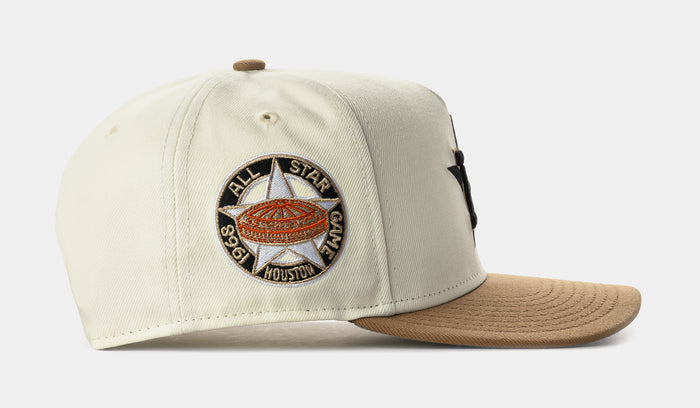 Shoe Palace Exclusive Houston Astros 1986 All-Star Game 950AF Snapback Mens Hat (Chrome/Khaki)