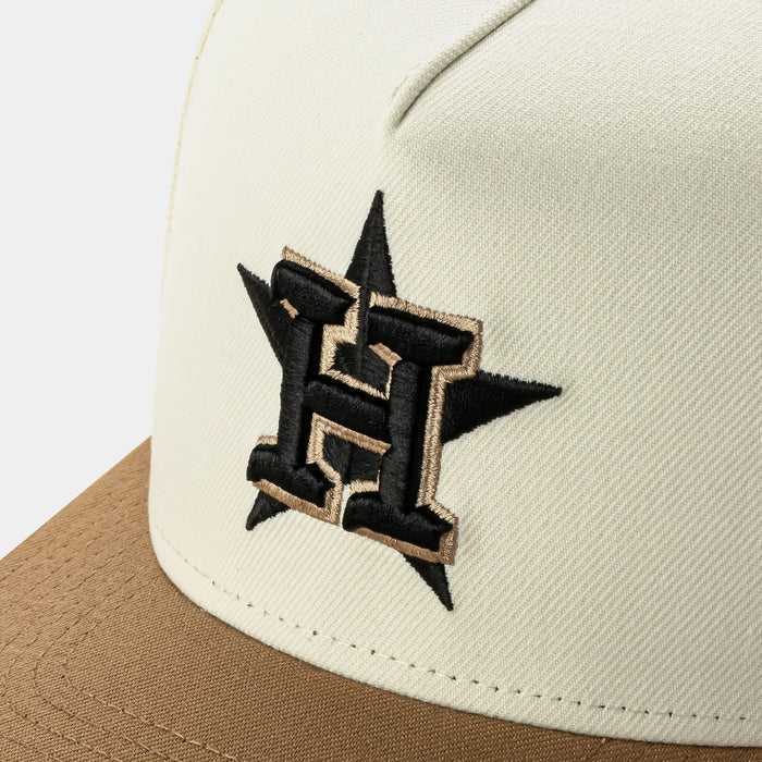 Shoe Palace Exclusive Houston Astros 1986 All-Star Game 950AF Snapback Mens Hat (Chrome/Khaki)