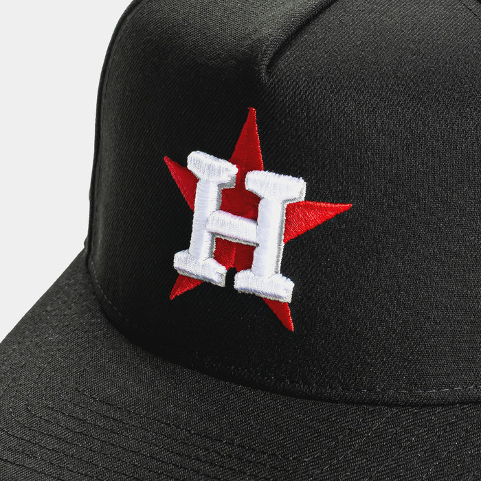 Shoe Palace Exclusive Houston Astros Black Red 9Fifty AF Snapback Mens Hat (Black/Red)