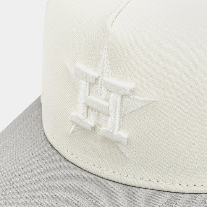 Shoe Palace Exclusive Houston Astros Chrome 950AF Curve Mens Hat (Chrome Grey)