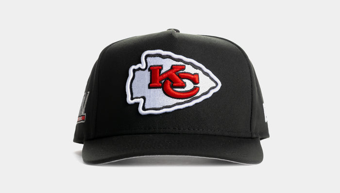 Shoe Palace Exclusive Kansas City Chiefs Black Red 9Fifty AF Snapback Mens Hat (Black/Red)