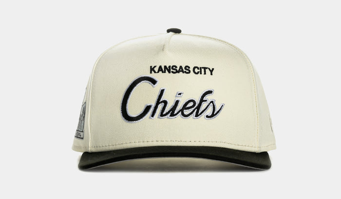 Shoe Palace Exclusive Kansas City Chiefs Script 950AF Snapback Mens Hat (Chrome/Black)