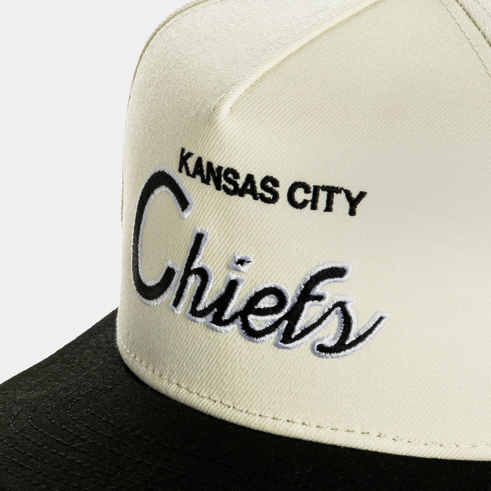 Shoe Palace Exclusive Kansas City Chiefs Script 950AF Snapback Mens Hat (Chrome/Black)