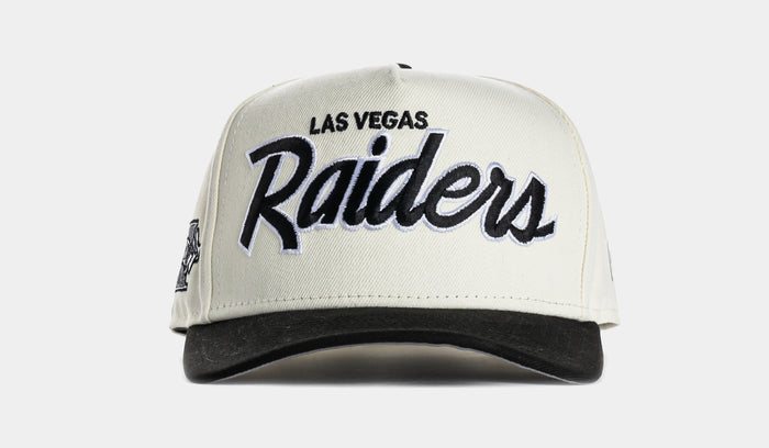 Shoe Palace Exclusive Las Vegas Raiders Script 950AF Snapback Mens Hat (Chrome/Black)