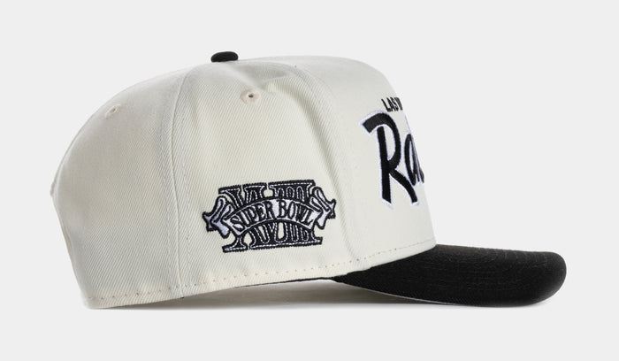 Shoe Palace Exclusive Las Vegas Raiders Script 950AF Snapback Mens Hat (Chrome/Black)