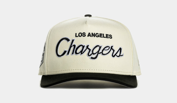 Shoe Palace Exclusive Los Angeles Chargers Script 950AF Snapback Mens Hat (Chrome/Black)