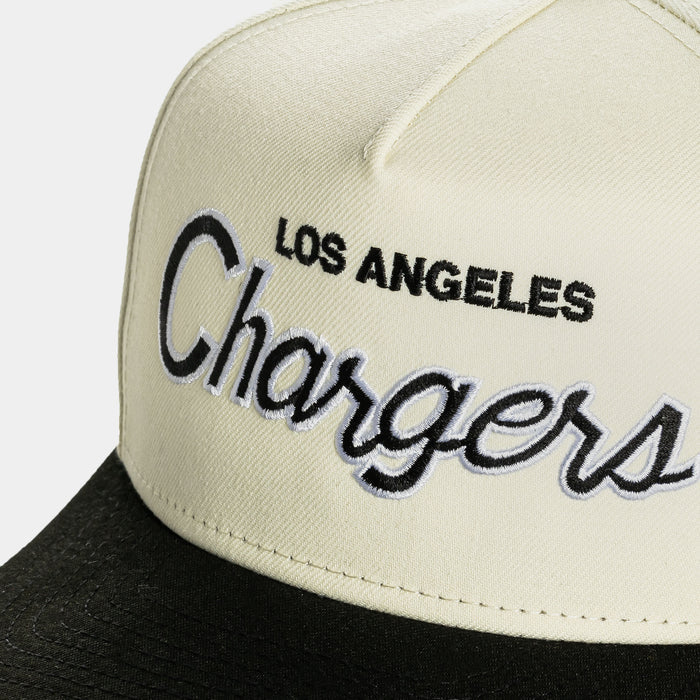Shoe Palace Exclusive Los Angeles Chargers Script 950AF Snapback Mens Hat (Chrome/Black)