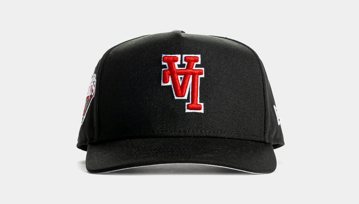 Shoe Palace Exclusive Los Angeles Dodgers Black Red 9Fifty AF Snapback Mens Hat (Black/Red)