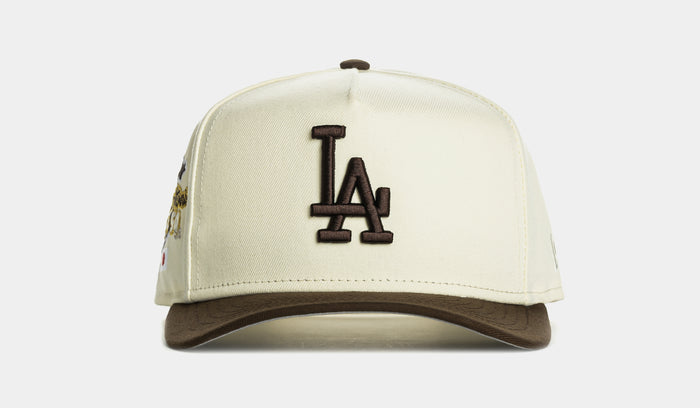 Shoe Palace Exclusive Los Angeles Dodgers Ohtani 950AF Spapback Mens Hat (Chrome/Brown)