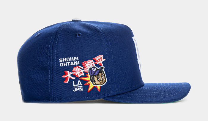 Shoe Palace Exclusive Los Angeles Dodgers Ohtani Anime 950AF Snapback Mens Hat (Blue/White)