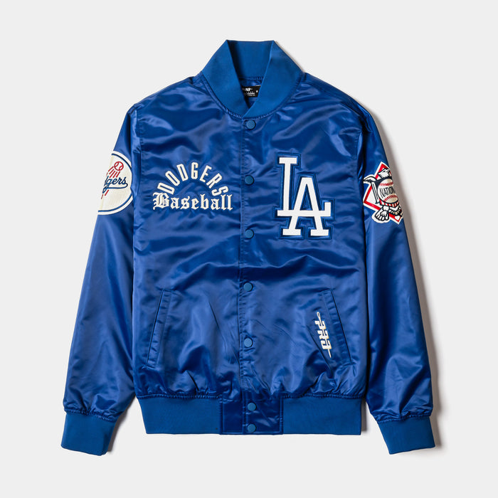 Shoe Palace Exclusive Los Angeles Dodgers Original Satin Mens Jacket (Blue/White)