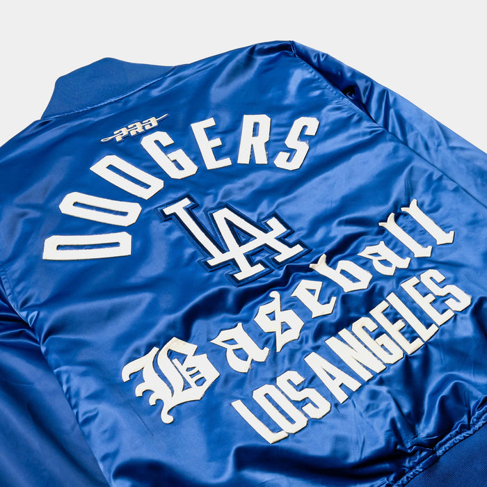 Shoe Palace Exclusive Los Angeles Dodgers Original Satin Mens Jacket (Blue/White)