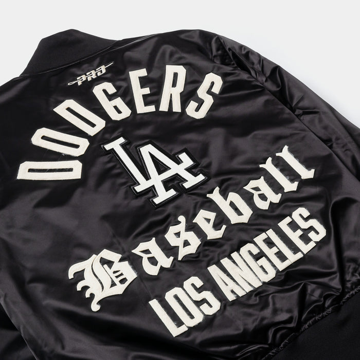 Shoe Palace Exclusive Los Angeles Dodgers Originals Satin Mens Jacket (Black/White)