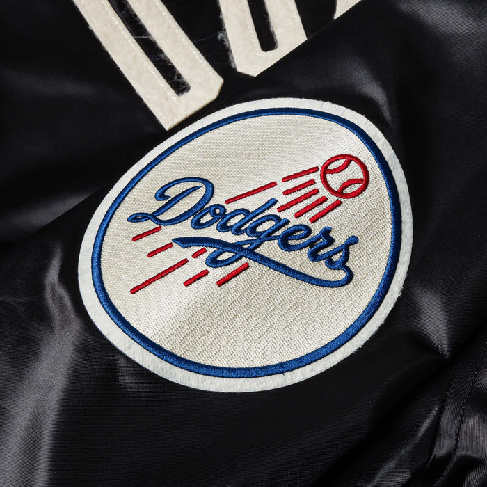 Shoe Palace Exclusive Los Angeles Dodgers Originals Satin Mens Jacket (Black/White)