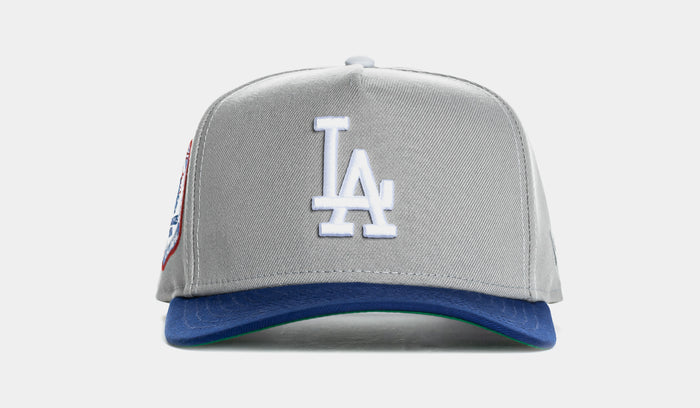 Shoe Palace Exclusive Los Angeles Dodgers Stadium Patch 950AF Snapback Mens Hat (Grey/Blue)