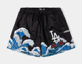 Shoe Palace Exclusive Los Angeles Dodgers Waves And Roses Mens Shorts (Black/Blue)