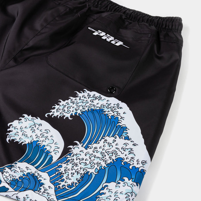Shoe Palace Exclusive Los Angeles Dodgers Waves And Roses Mens Shorts (Black/Blue)