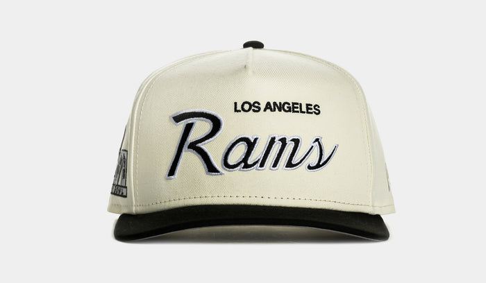 Shoe Palace Exclusive Los Angeles Rams Script 950AF Snapback Mens Hat (Chrome/Black)