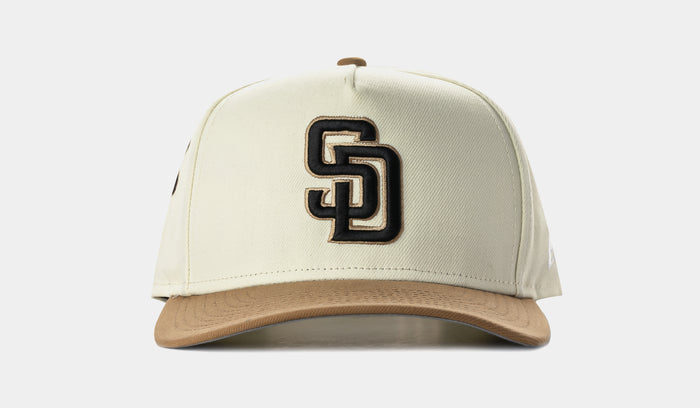 Shoe Palace Exclusive San Diego Padres 950AF Snapback Mens Hat (Chrome/Khaki)