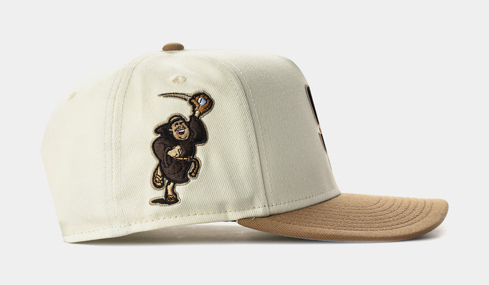 Shoe Palace Exclusive San Diego Padres 950AF Snapback Mens Hat (Chrome/Khaki)