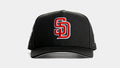 Shoe Palace Exclusive San Diego Padres Black Red 9Fifty AF Snapback Mens Hat (Black/Red)