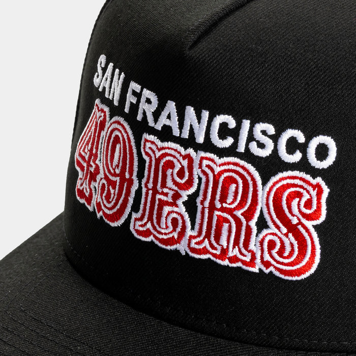 Shoe Palace Exclusive San Francisco 49ers Black Red 9Fifty AF Snapback Mens Hat (Black/Red)