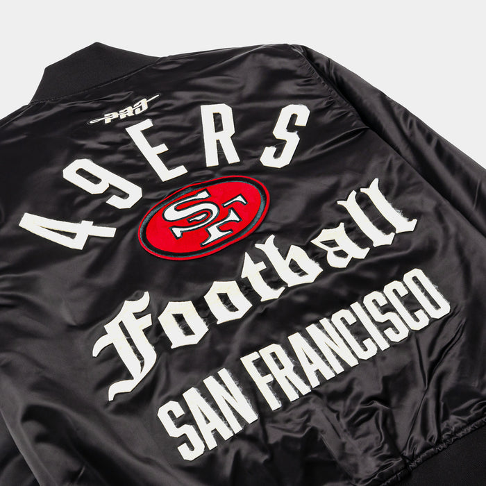 Shoe Palace Exclusive San Francisco 49ers Original Satin Mens Jacket (Black/White)