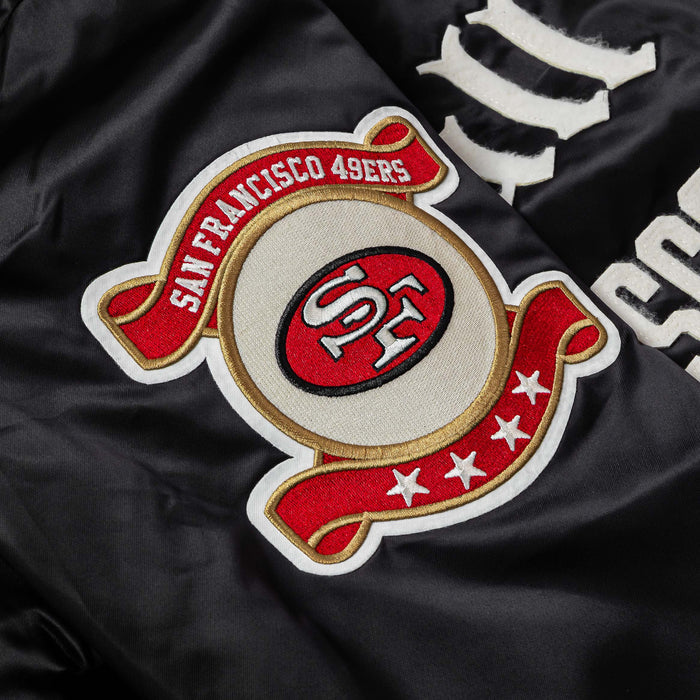 Shoe Palace Exclusive San Francisco 49ers Original Satin Mens Jacket (Black/White)