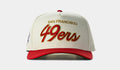 Shoe Palace Exclusive San Francisco 49ers Script 950AF Snapback Mens Hat (Chrome/Red)