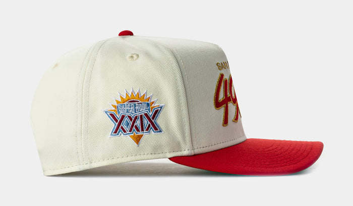 Shoe Palace Exclusive San Francisco 49ers Script 950AF Snapback Mens Hat (Chrome/Red)