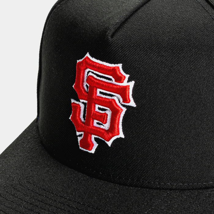Shoe Palace Exclusive San Francisco Giants Black Red 9Fifty AF Snapback Mens Hat (Black/Red)